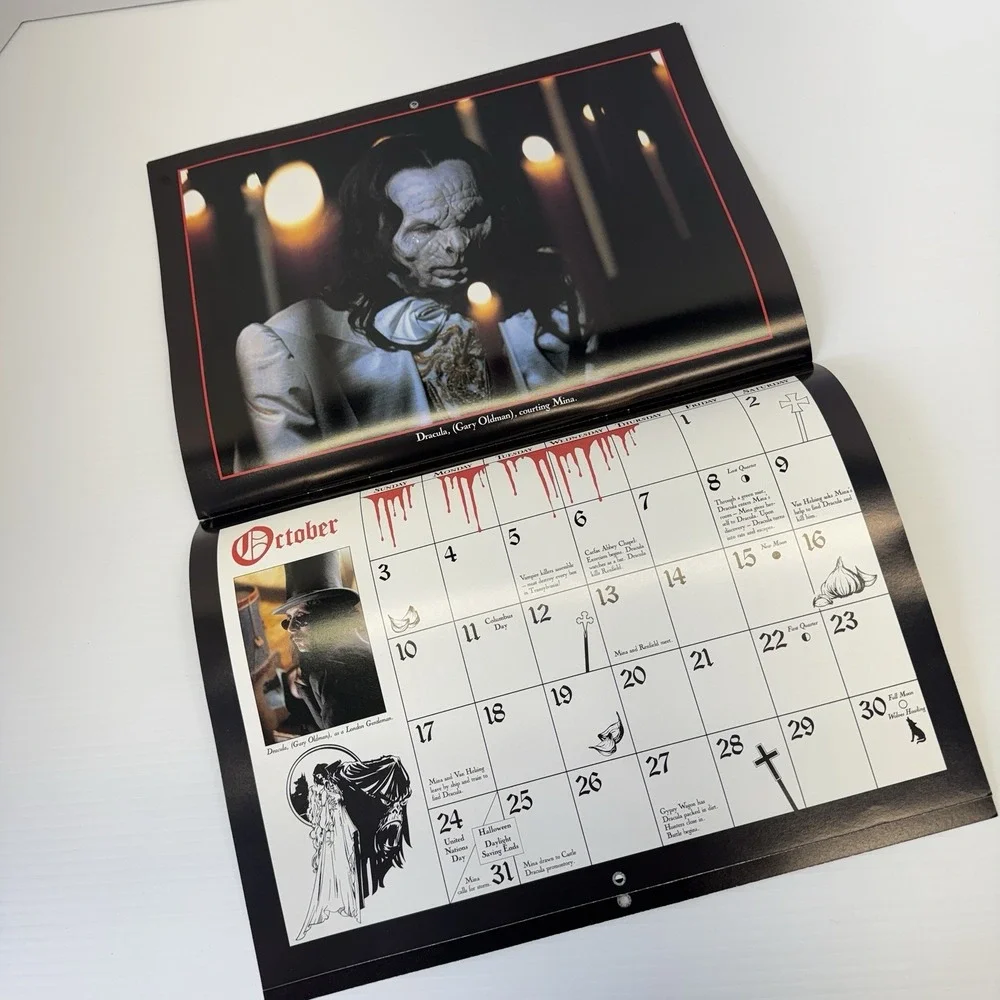 1993 Bram Stokers Dracula Calendar Unused Clean Vintage